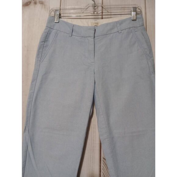 J Crew Pants Ladies 0 Blue Chino Capri - Picture 3 of 7